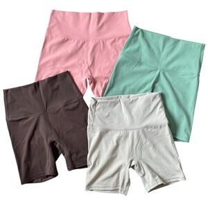 NO BRAND Activewear Compression Shorts Bundle Size Large Gym Workout